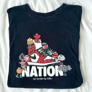 Retro Inspired Nike Air Jordan Nation Graphic Tee Men’s Size Medium